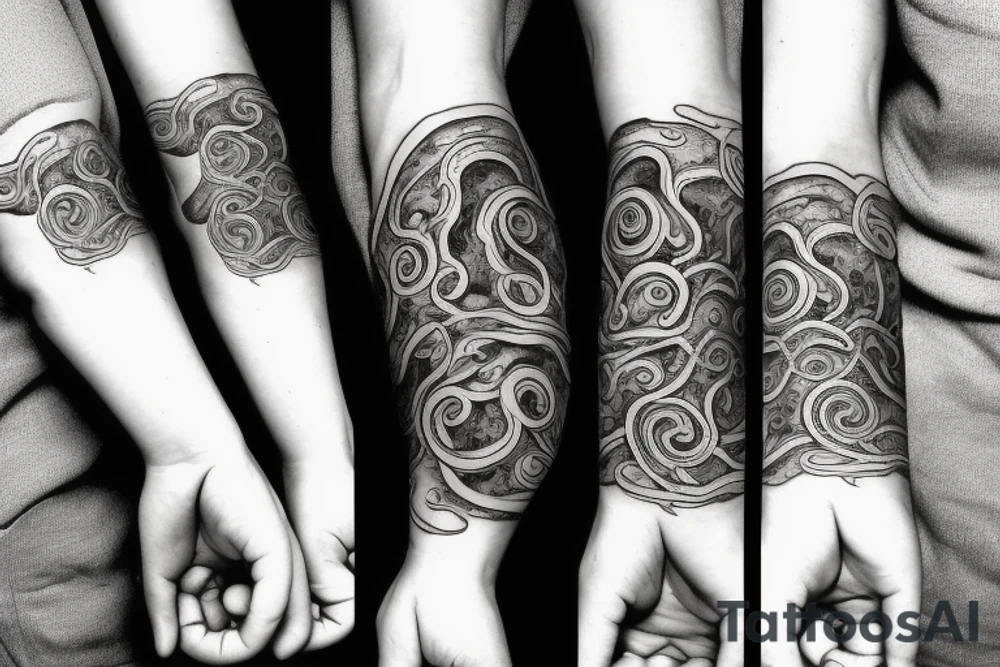 Tentacle hand tattoo idea