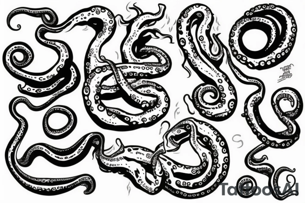 Tentacle hand tattoo idea