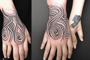 Tentacle hand tattoo idea