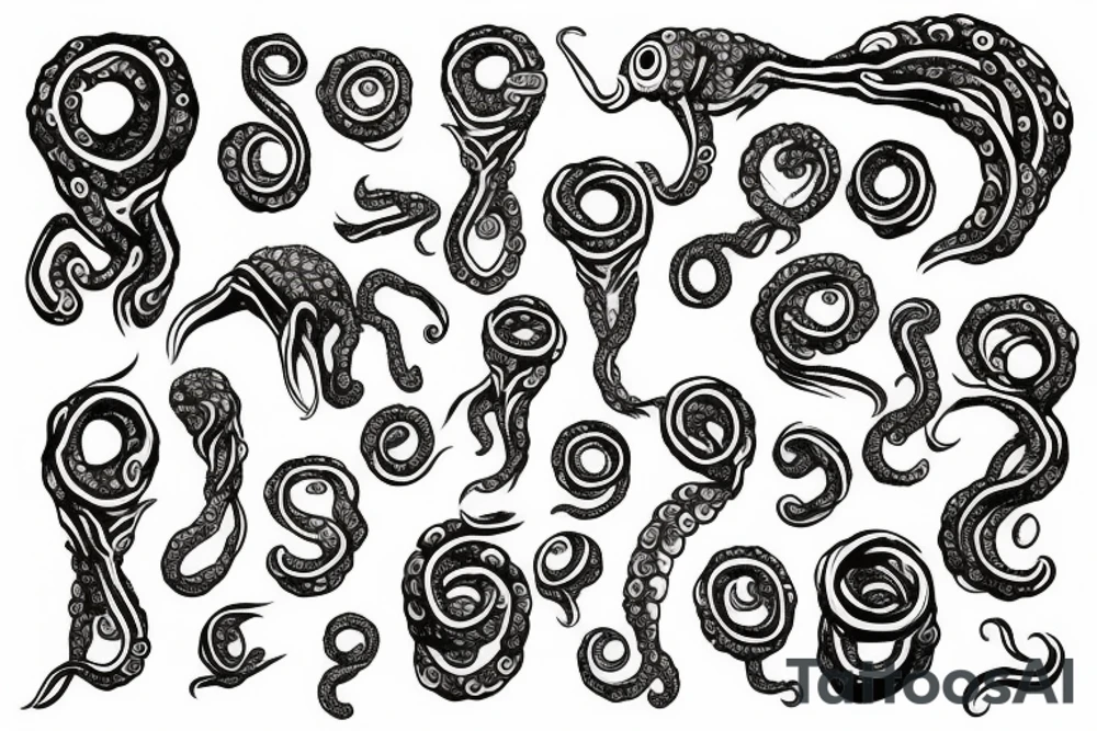 Tentacle hand tattoo idea
