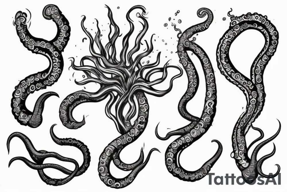 Tentacle hand tattoo idea