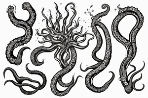 Tentacle hand tattoo idea