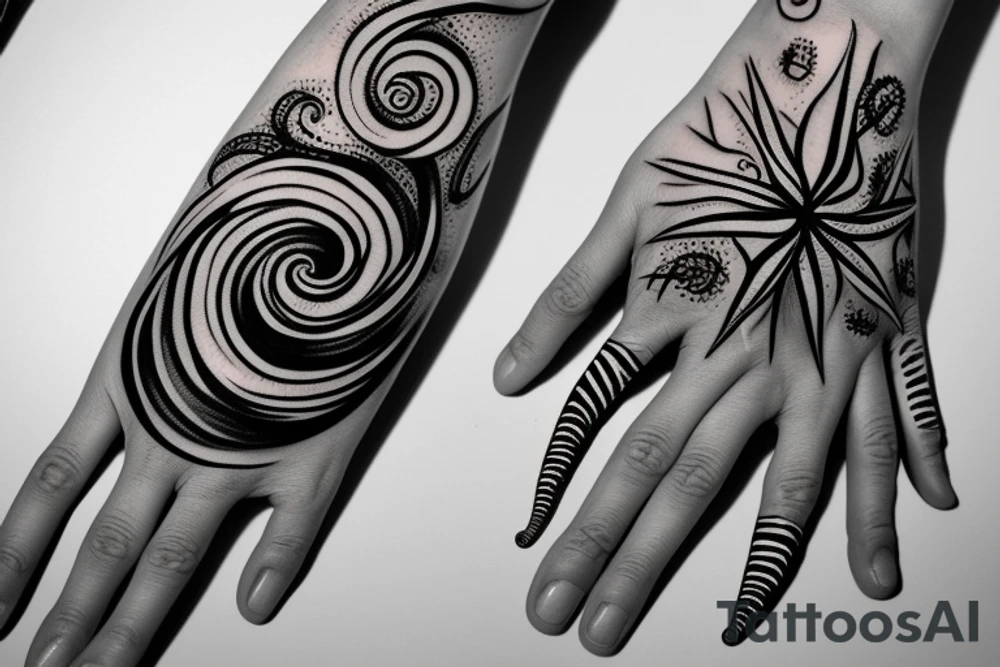 Tentacle hand tattoo idea