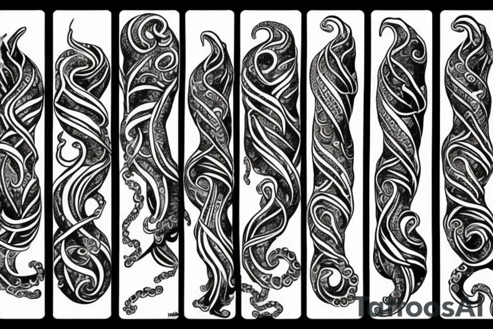 Tentacle hand tattoo idea