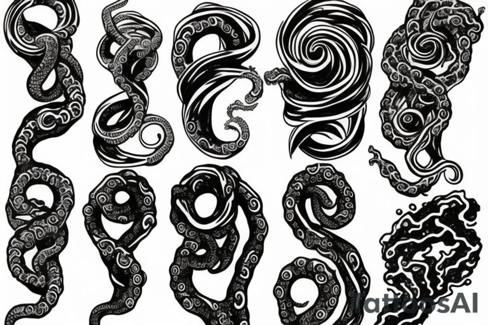 Tentacle hand tattoo idea