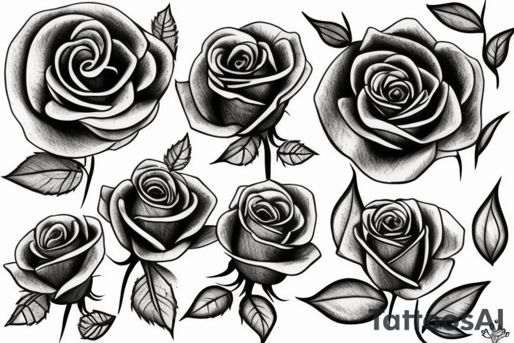 Rose burning tattoo idea
