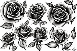 Rose burning tattoo idea
