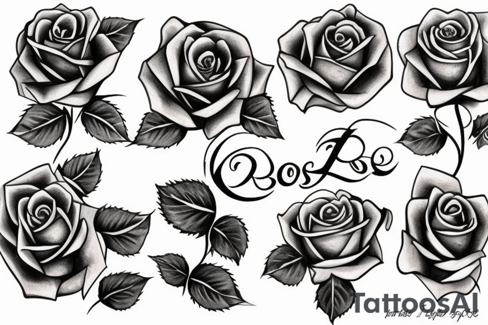 Rose burning tattoo idea