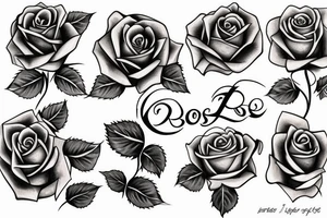 Rose burning tattoo idea