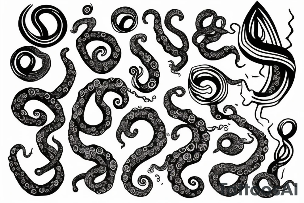 Tentacle hand tattoo idea