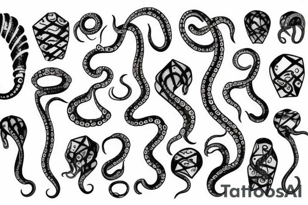 Tentacle hand tattoo idea