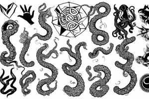 Tentacle hand tattoo idea