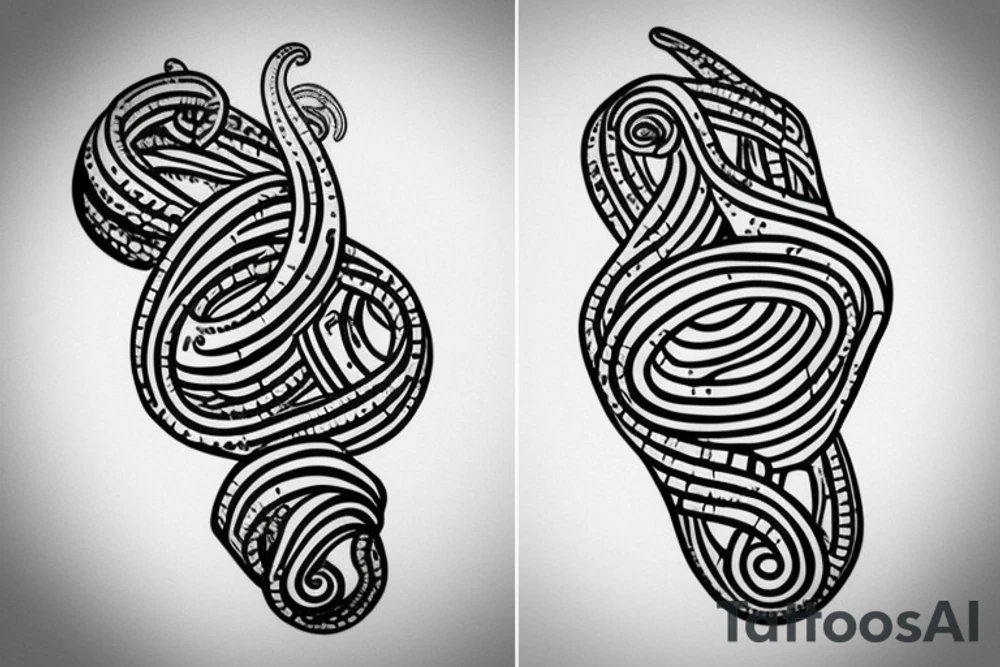 Tentacle hand tattoo idea