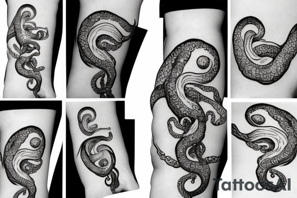 Tentacle hand tattoo idea