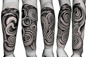 Tentacle on hand tattoo idea