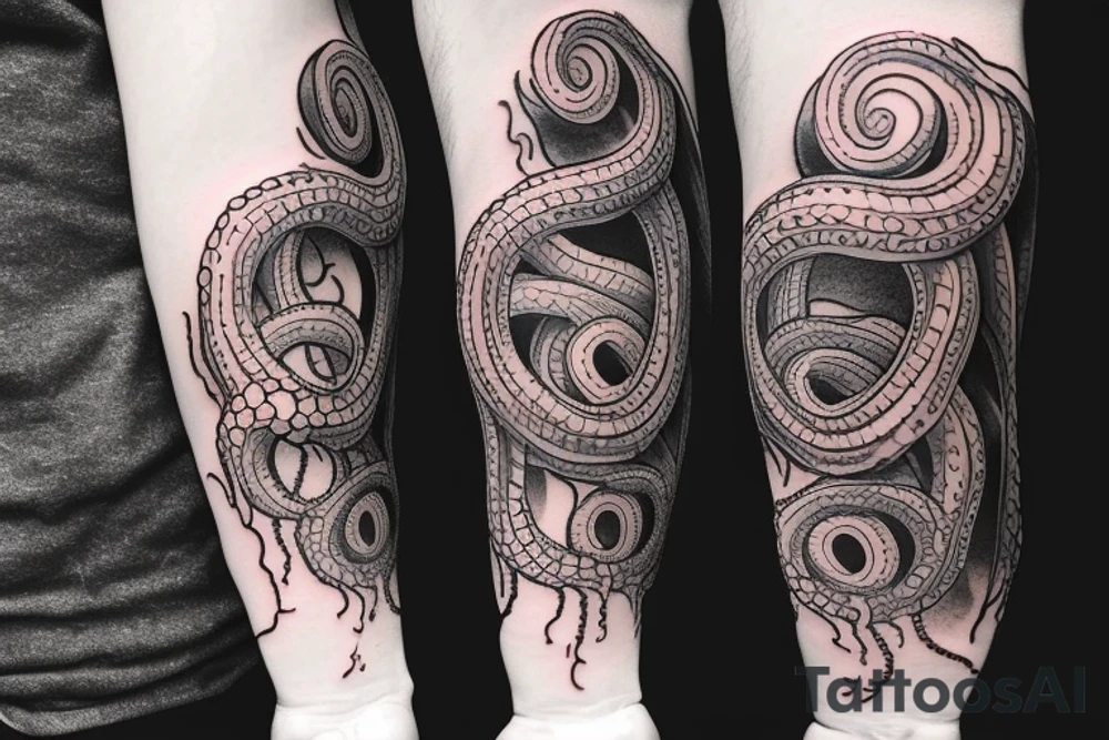 Tentacle on hand tattoo idea