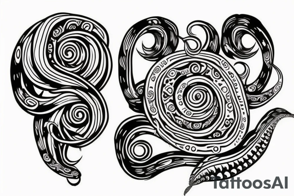 Tentacle on hand tattoo idea