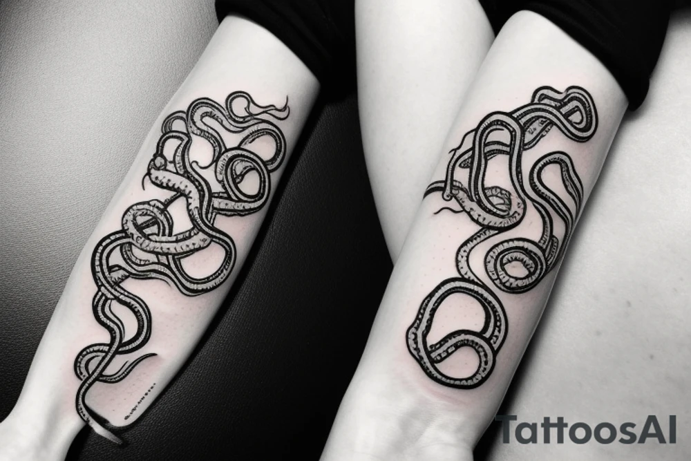 Tentacle on hand tattoo idea