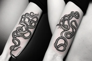 Tentacle on hand tattoo idea
