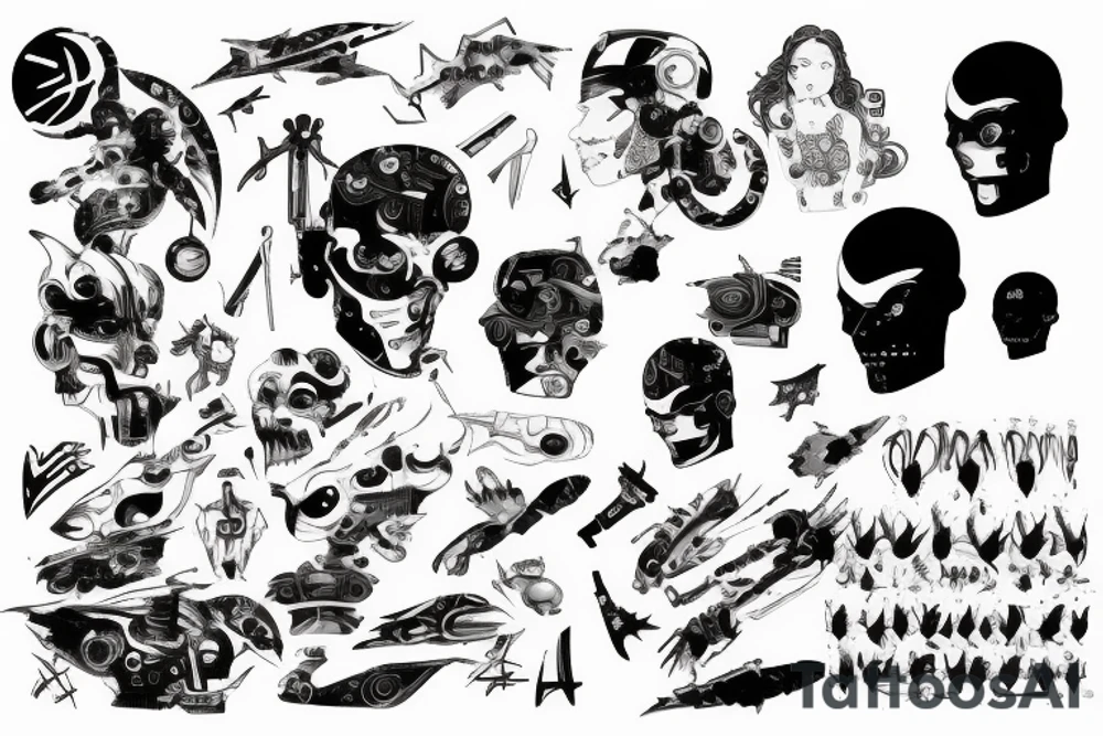 Cyborg line, fog fleet tattoo idea