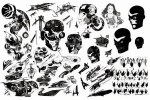 Cyborg line, fog fleet tattoo idea