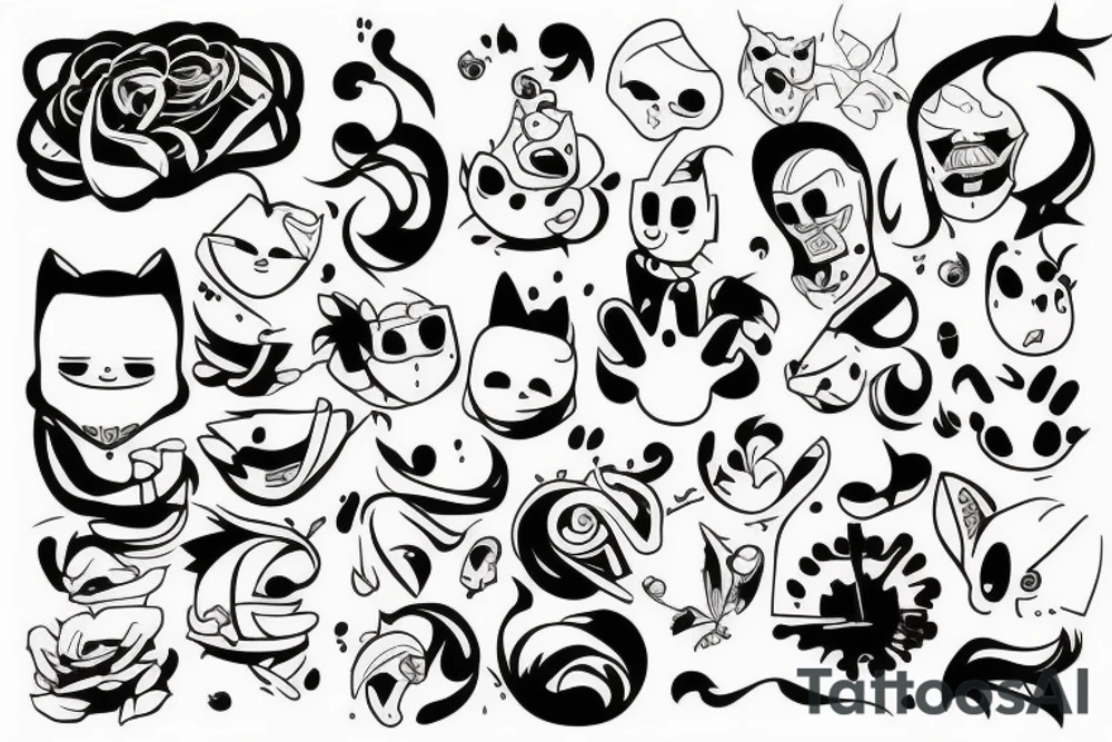 Line mistic tattoo idea