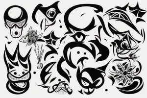 Line mistic tattoo idea