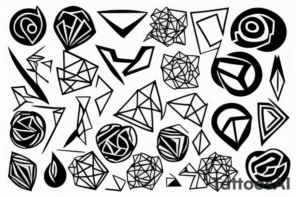 Line mistic tattoo idea