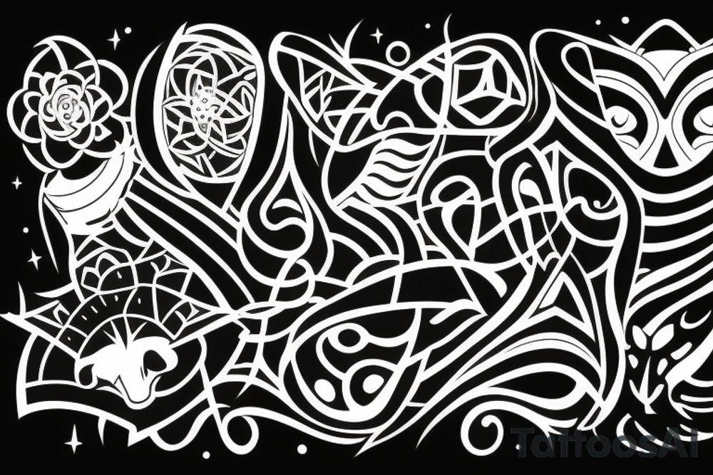 Line mistic tattoo idea