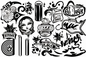 Lighter and cigarettes tattoo idea