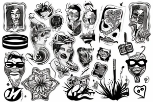 Lighter and cigarettes tattoo idea