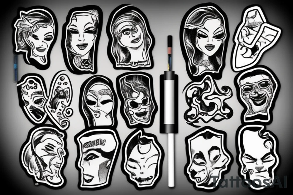 Lighter and cigarettes tattoo idea