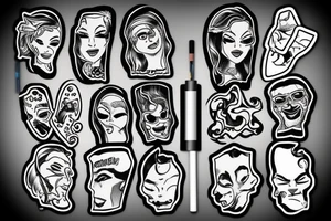 Lighter and cigarettes tattoo idea