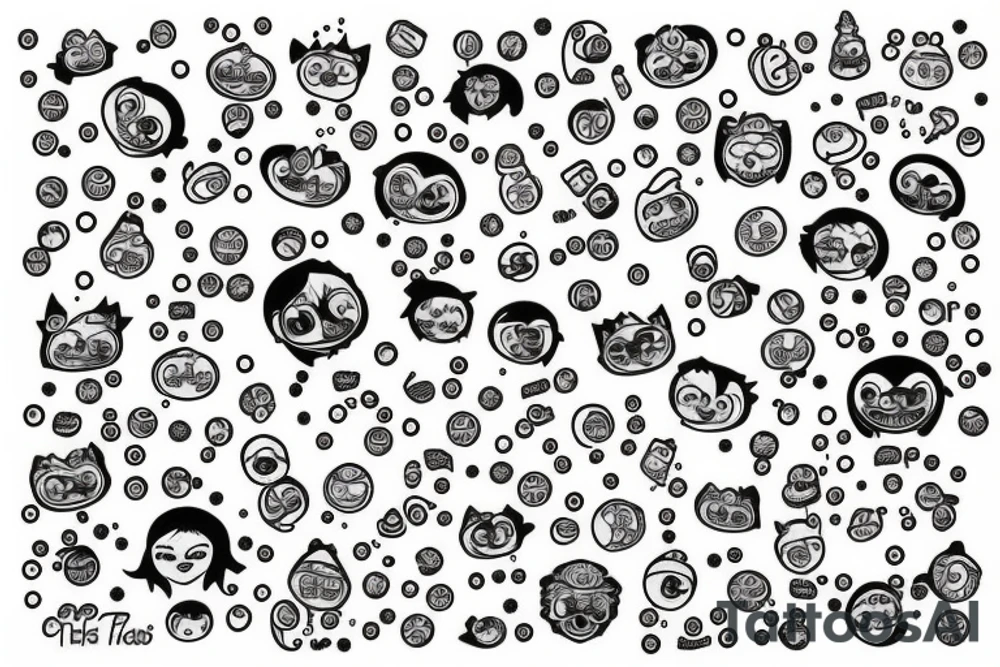 Bubbles tattoo idea