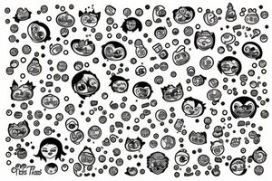 Bubbles tattoo idea