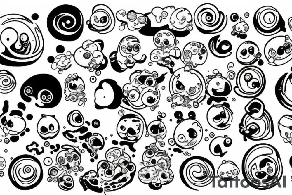 Bubbles tattoo idea