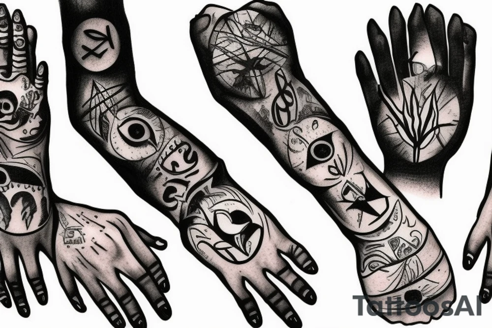 Hands tattoo idea