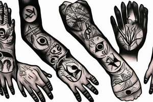 Hands tattoo idea