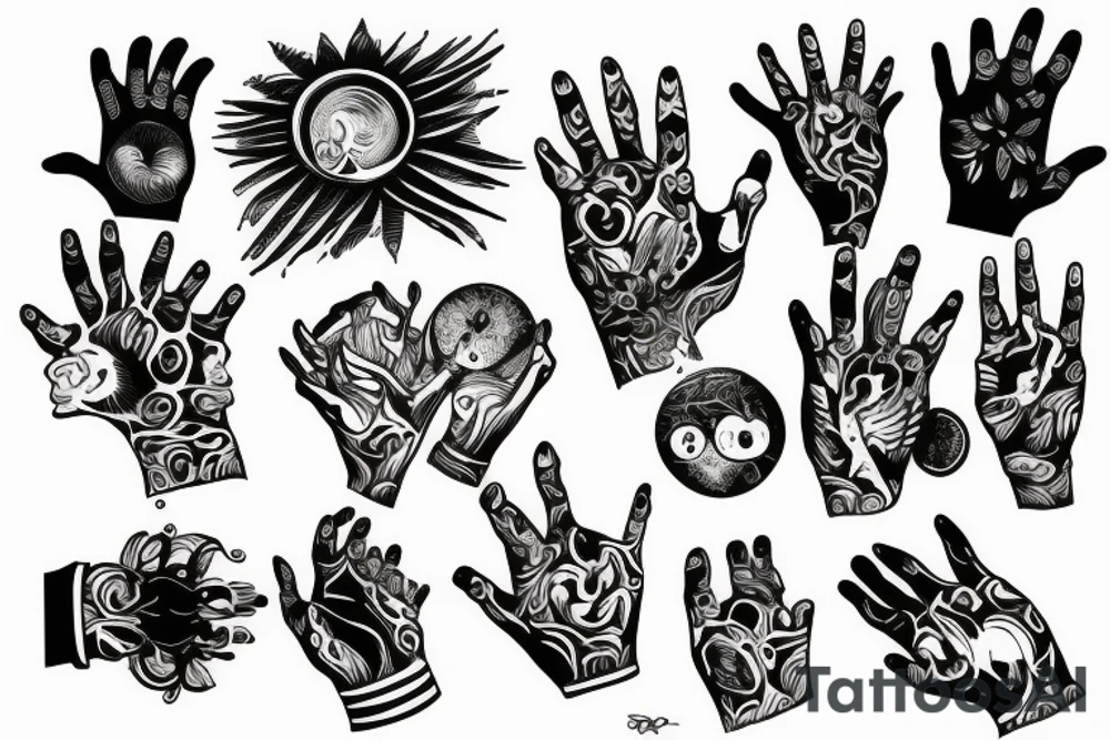 Hands tattoo idea
