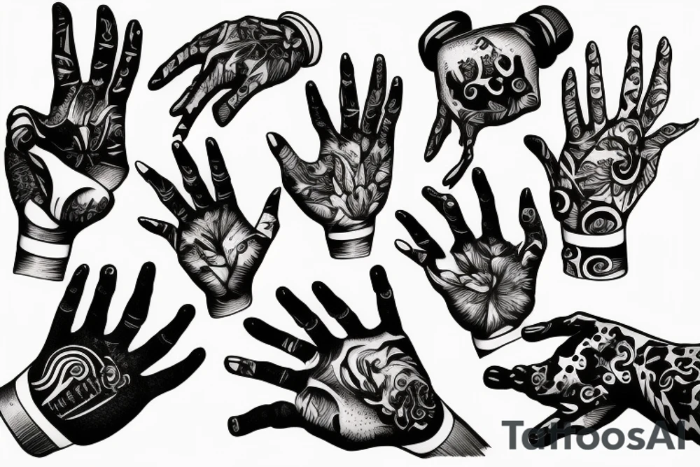 Hands tattoo idea