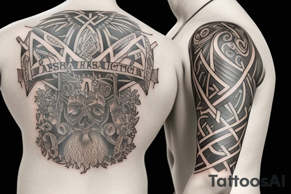 American Scottish and Irish heritage tattoo idea