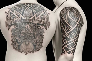 American Scottish and Irish heritage tattoo idea