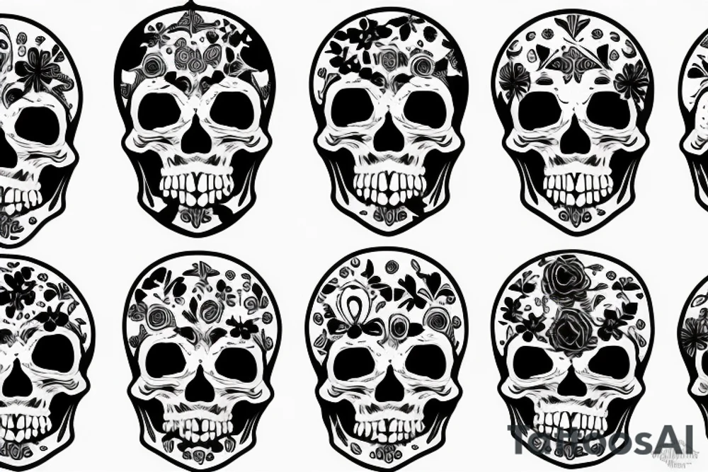 Skull funny tattoo idea