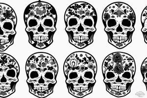 Skull funny tattoo idea