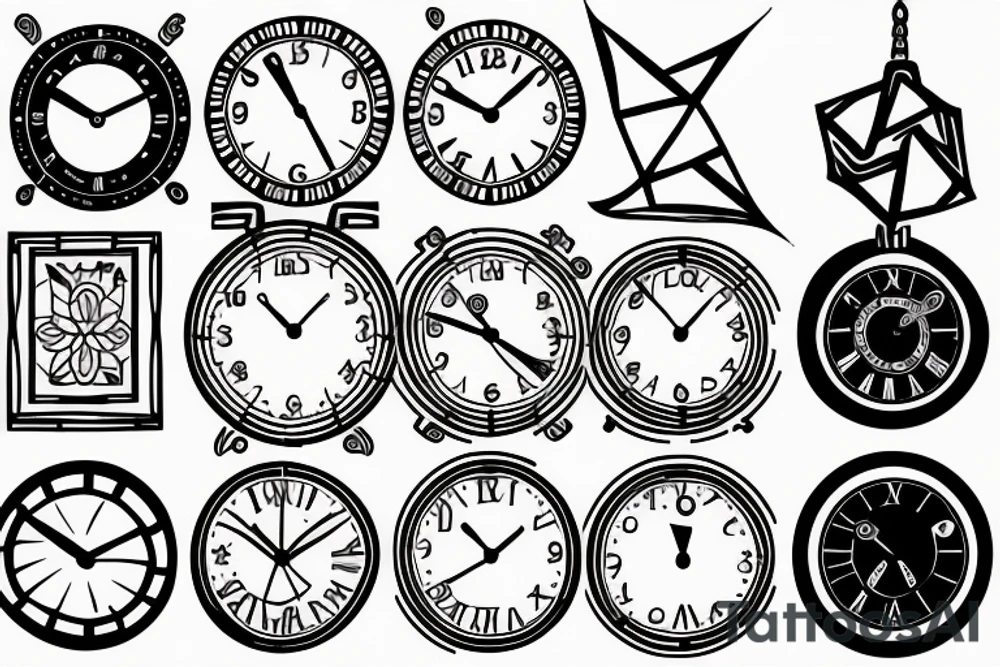a clock tattoo idea