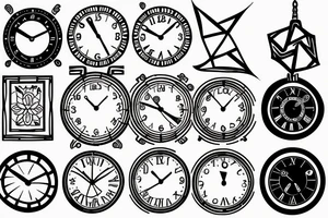 a clock tattoo idea