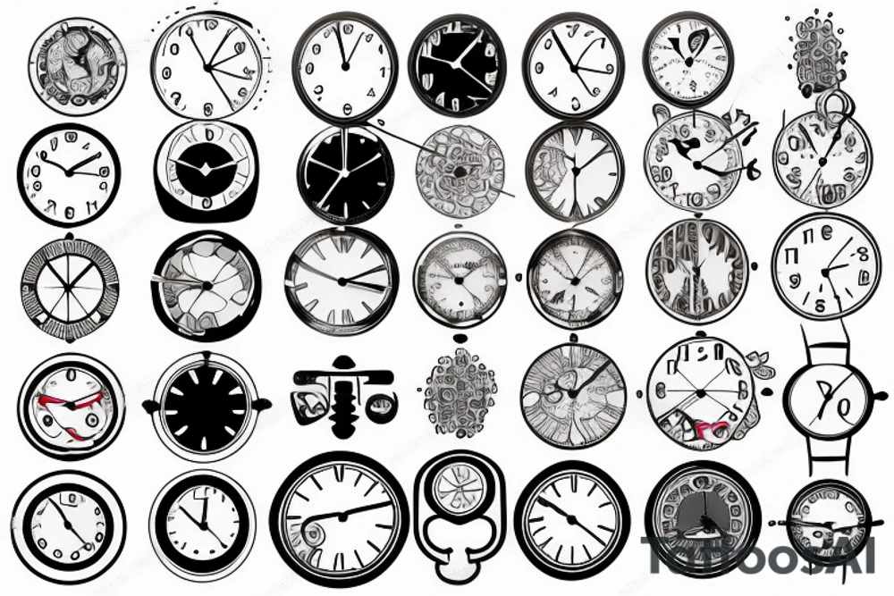 a clock tattoo idea
