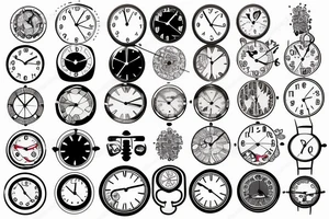 a clock tattoo idea