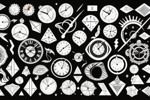 astrological clock tattoo idea
