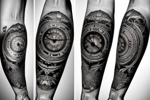 astrological clock tattoo idea
